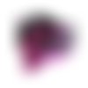 Bandeau cheveux rigide femme noir et mauve