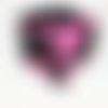 Bandeau cheveux rigide femme rose et noir