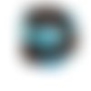 Bandeau rigide femme turquoise et marron