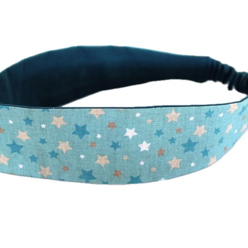 Bandeau cheveux enfant étoiles menthe