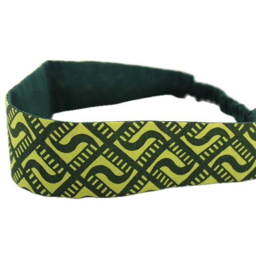 Bandeau cheveux femme africain wax vert