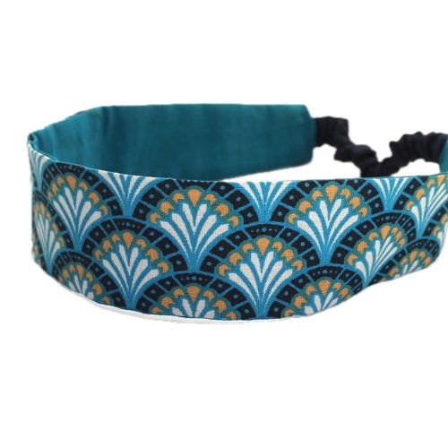 Bandeau cheveux femme émeraude et turquoise