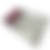 Porte chéquier femme beige et rouge