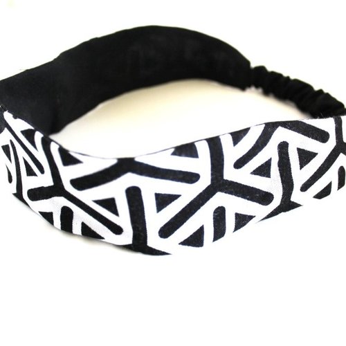 Bandeau cheveux femme noir et blanc