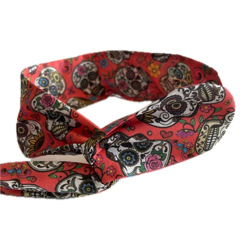Bandeau rigide large têtes de mort