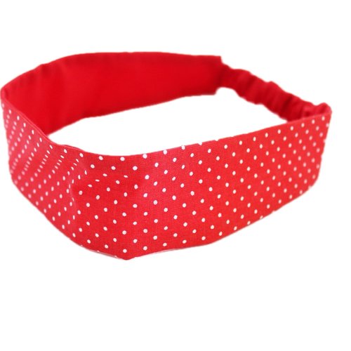 Bandeau cheveux femme à pois rouge