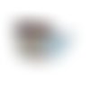 Bandeau cheveux femme graphique turquoise et marron