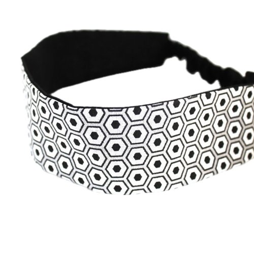 Bandeau cheveux femme noir et blanc