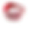 Bandeau cheveux femme fleurs rouge et blanc