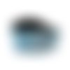 Bandeau cheveux femme satiné turquoise et noir