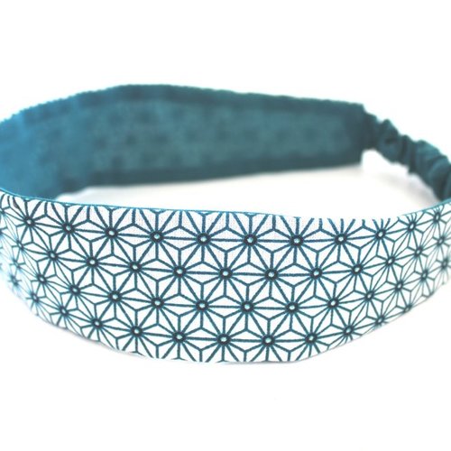 Bandeau cheveux femme vert et blanc