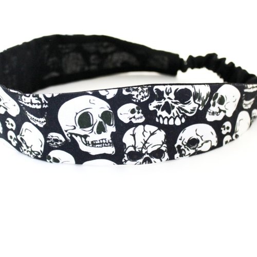 Bandeau cheveux femme têtes de mort