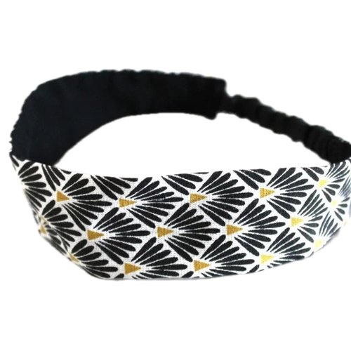 Bandeau cheveux femme noir et blanc