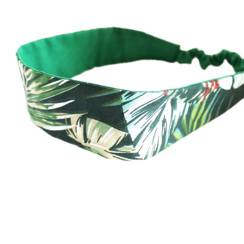 Bandeau cheveux femme tropical vert
