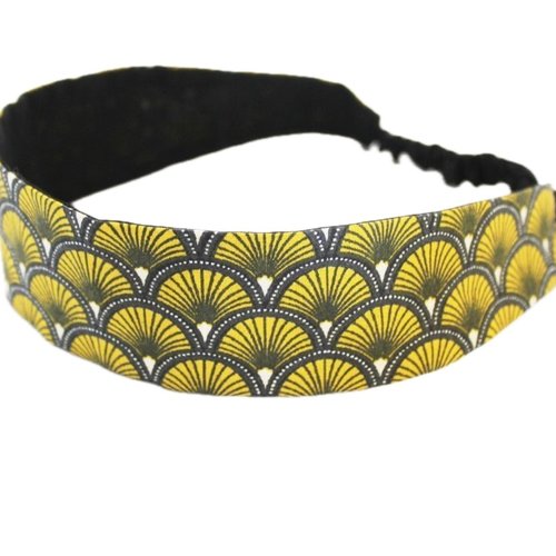 Bandeau cheveux femme jaune et noir