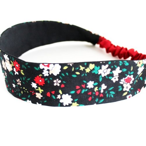 Bandeau cheveux femme fleurs multicolores