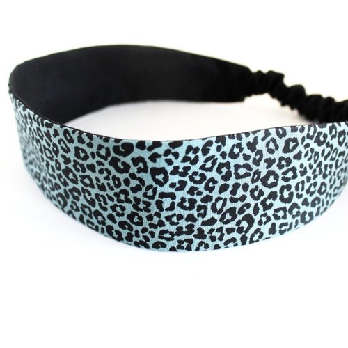 Bandeau cheveux femme léopard vert et noir