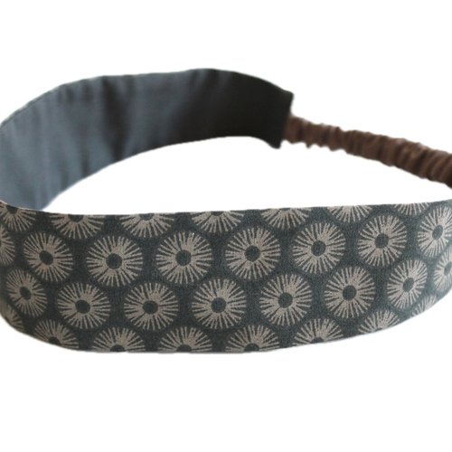 Bandeau cheveux femme gris et beige