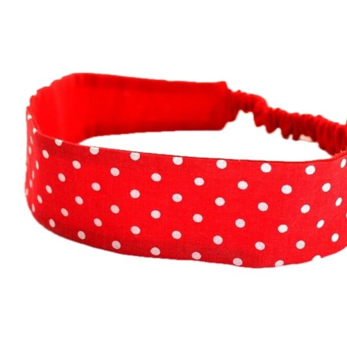Bandeau cheveux femme à pois rouge