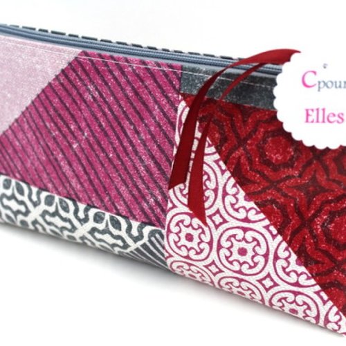 Trousse à crayons patchwork