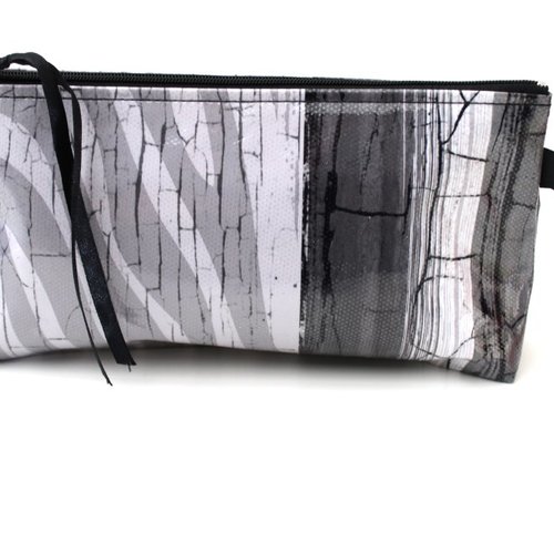 Trousse à crayons grise et noire * déstockage