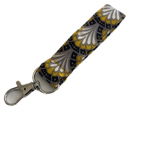 Porte clé jaune et gris