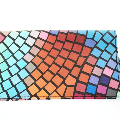 Porte chéquier femme multicolore