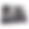 Porte chéquier graphique gris et blanc