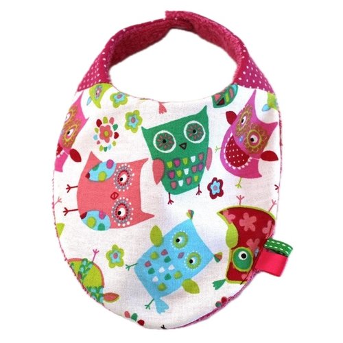 Bavoir bébé petits hiboux