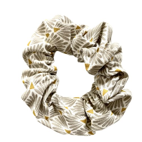 Chouchou beige et blanc