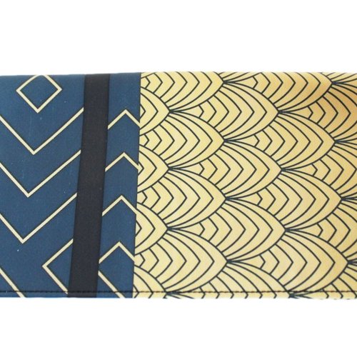 Porte chéquier femme émeraude et doré