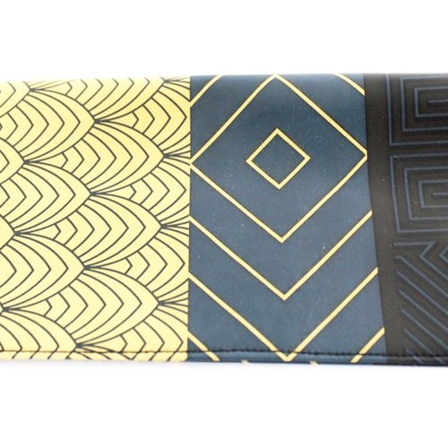 Porte chéquier femme émeraude et doré