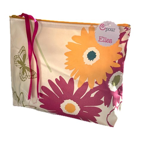 Trousse de toilette à fleurs