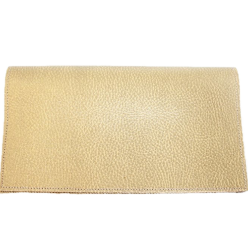 Porte chéquier en simili cuir doré