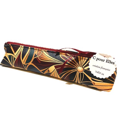 Trousse brosse à dents et dentifrice simili fleurs multicolores