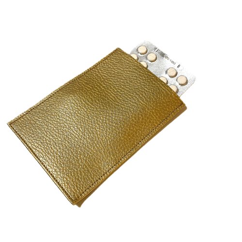 Etui levothyrox simili cuir doré
