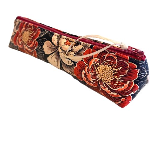 Trousse brosse à dents et dentifrice simili fleurs multicolores