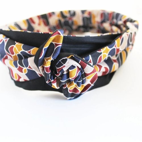 Bandeau cheveux rigide long femme multicolore