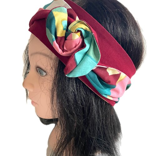 Bandeau cheveux rigide femme multicolore