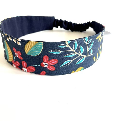 Bandeau cheveux femme fleurs multicolores