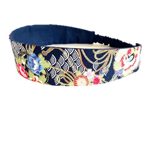 Bandeau cheveux femme multicolore et doré