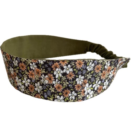 Bandeau cheveux femme fleurs multicolores