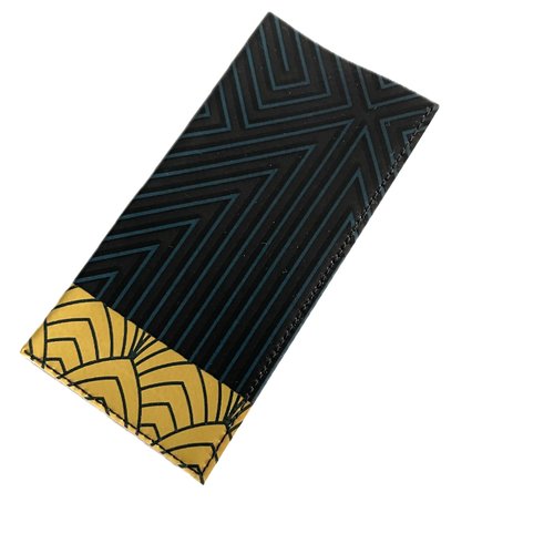 Pilulier femme noir, marine et moutarde