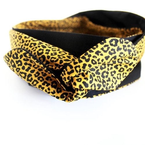 Bandeau rigide long femme léopard
