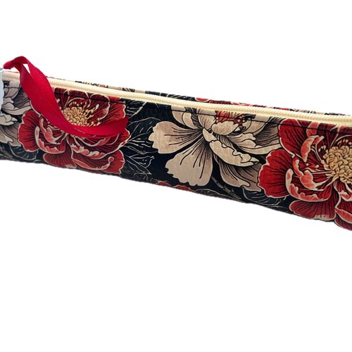 Trousse brosse à dents et dentifrice simili fleurs multicolores