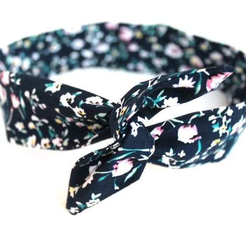 Bandeau rigide femme liberty marine