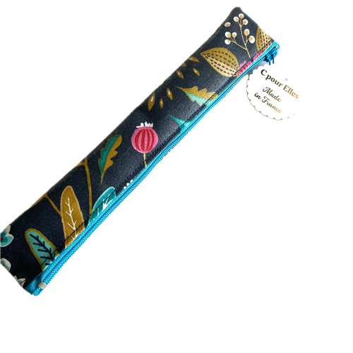 Trousse brosse à dents femme fleurs multicolores