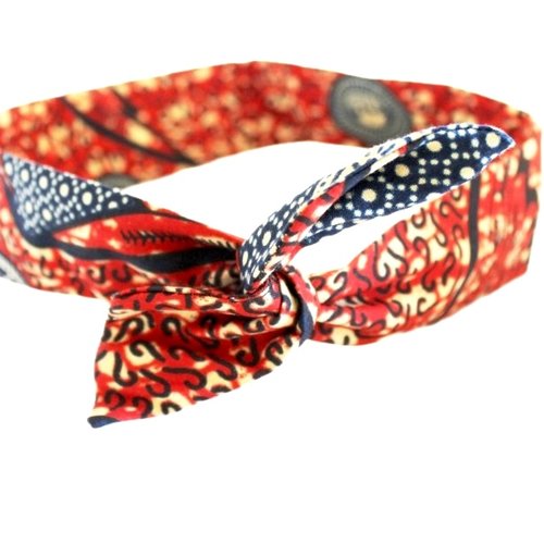 Bandeau rigide wax rouille et bleu