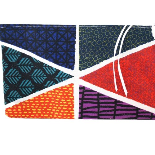 Trousse toile enduite graphique multicolore