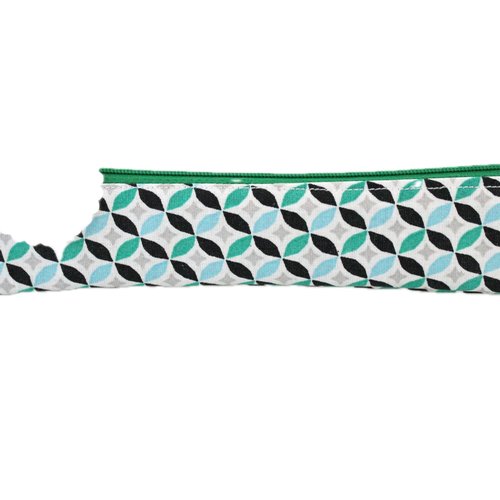 Trousse brosse à dents graphique noire et verte